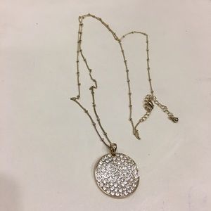 Crystal coin necklace